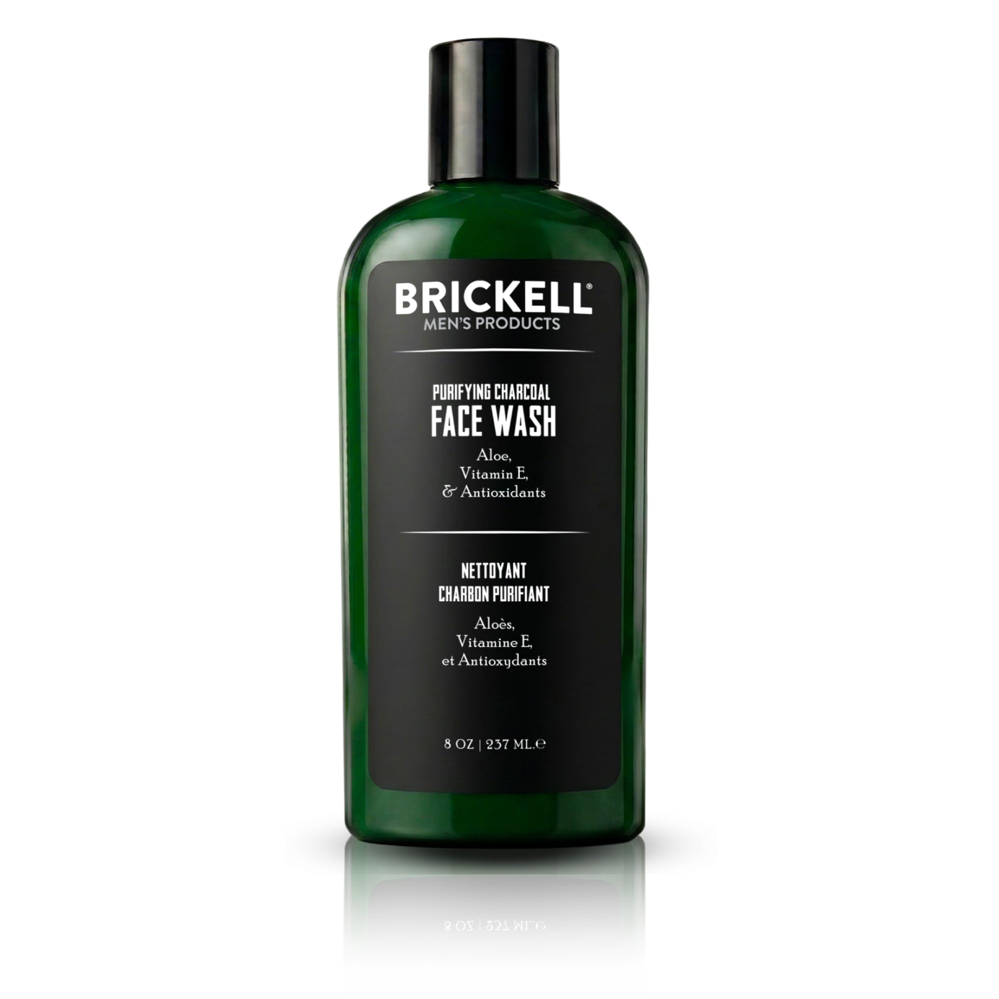 Brickell front packaging showing bottle and branding for clear daily use