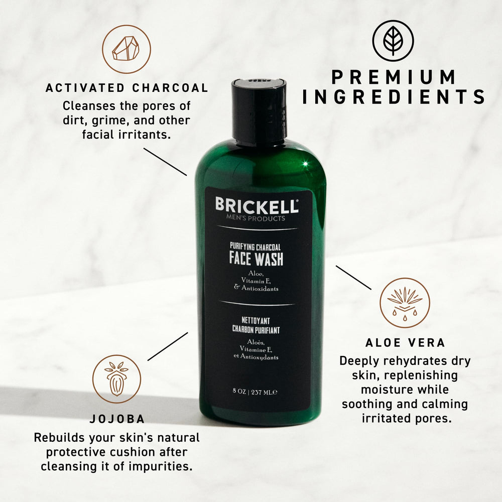 Brickell pump dispensing face wash highlighting easy controlled application