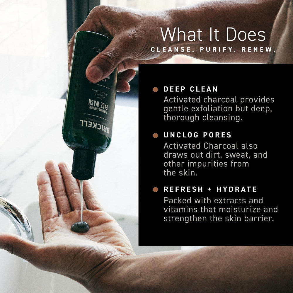 Brickell close-up texture foam showing gentle lather and effective clean