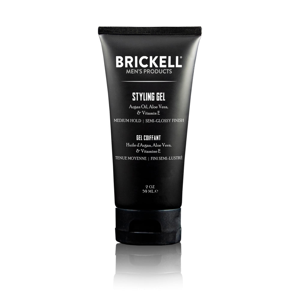 Brickell front packaging showing product and benefit of controlled hold