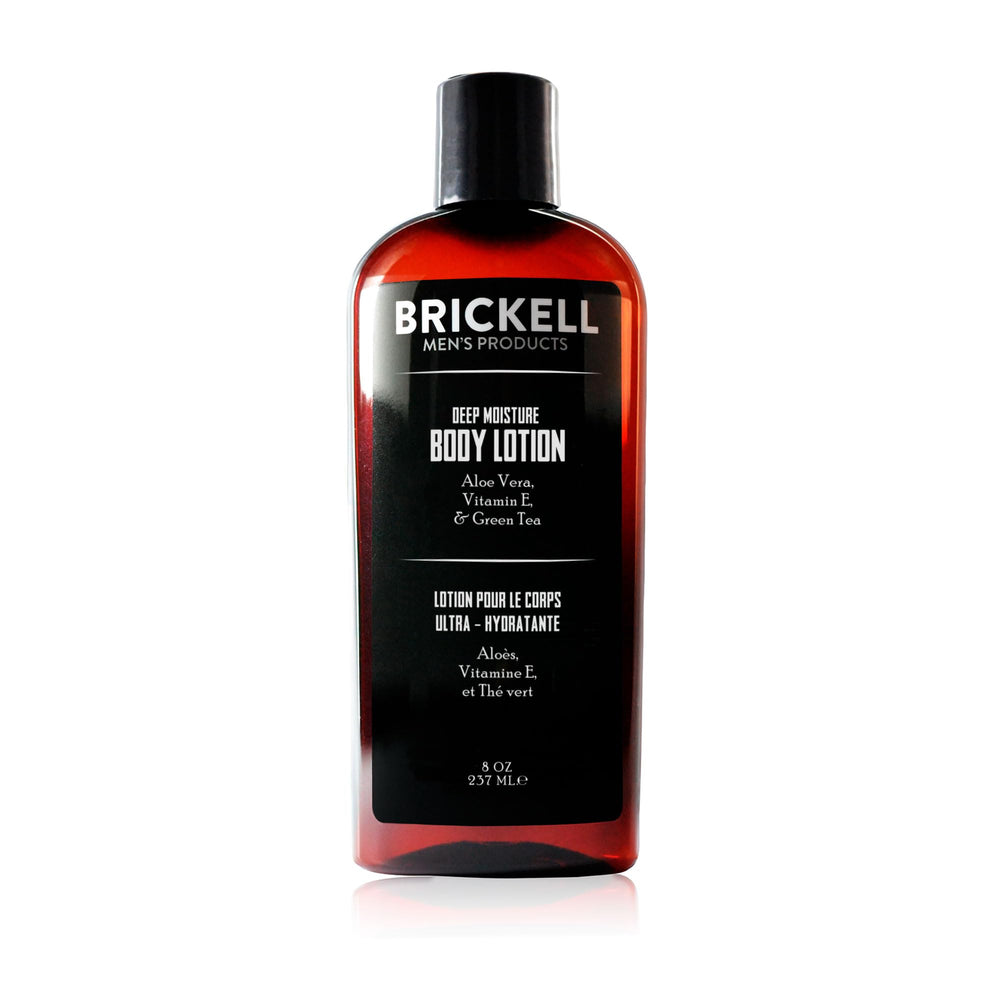 Brickell Men's Product front pump bottle showing clean packaging and ease of use