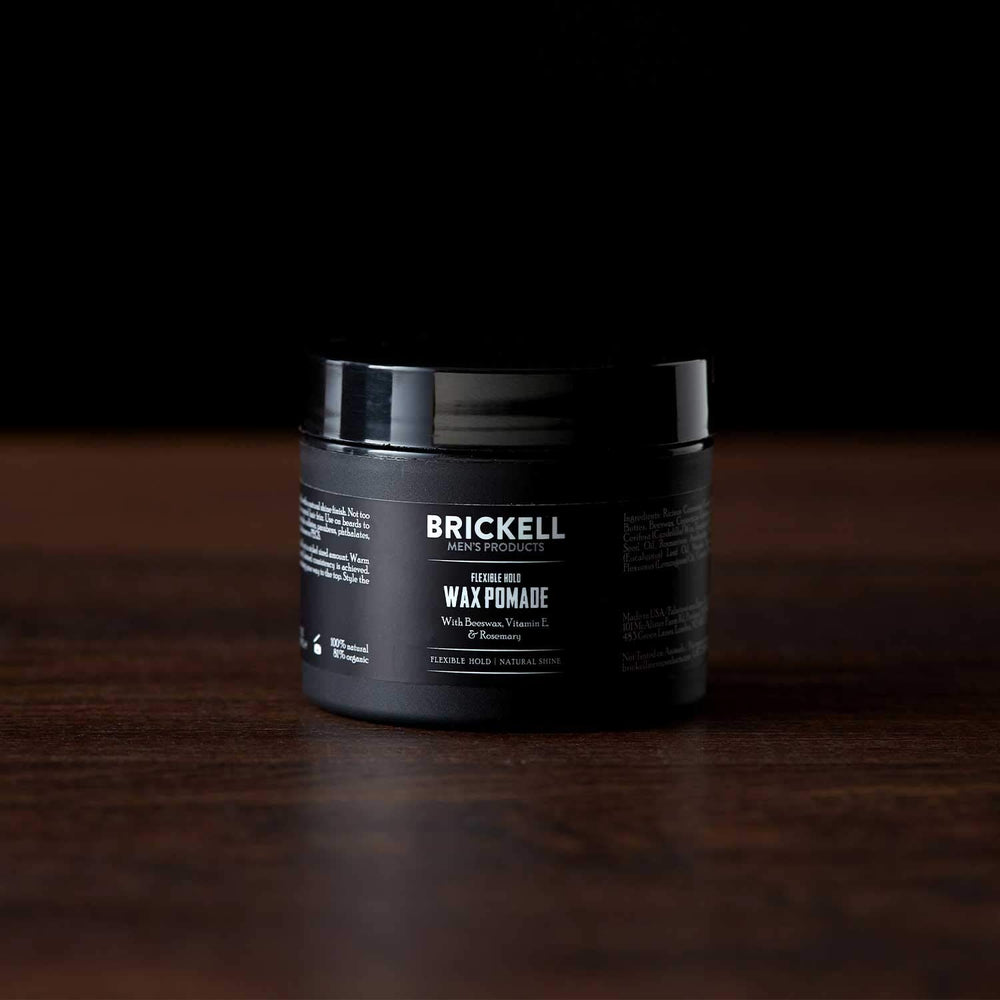 Brickell lifestyle shot at bathroom mirror showing everyday grooming confidence