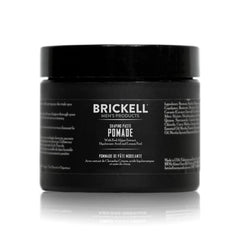 Brickell Men's front jar showing label and compact size for travel convenience