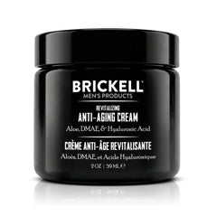 Brickell Men's Products front jar showing packaging and premium benefit