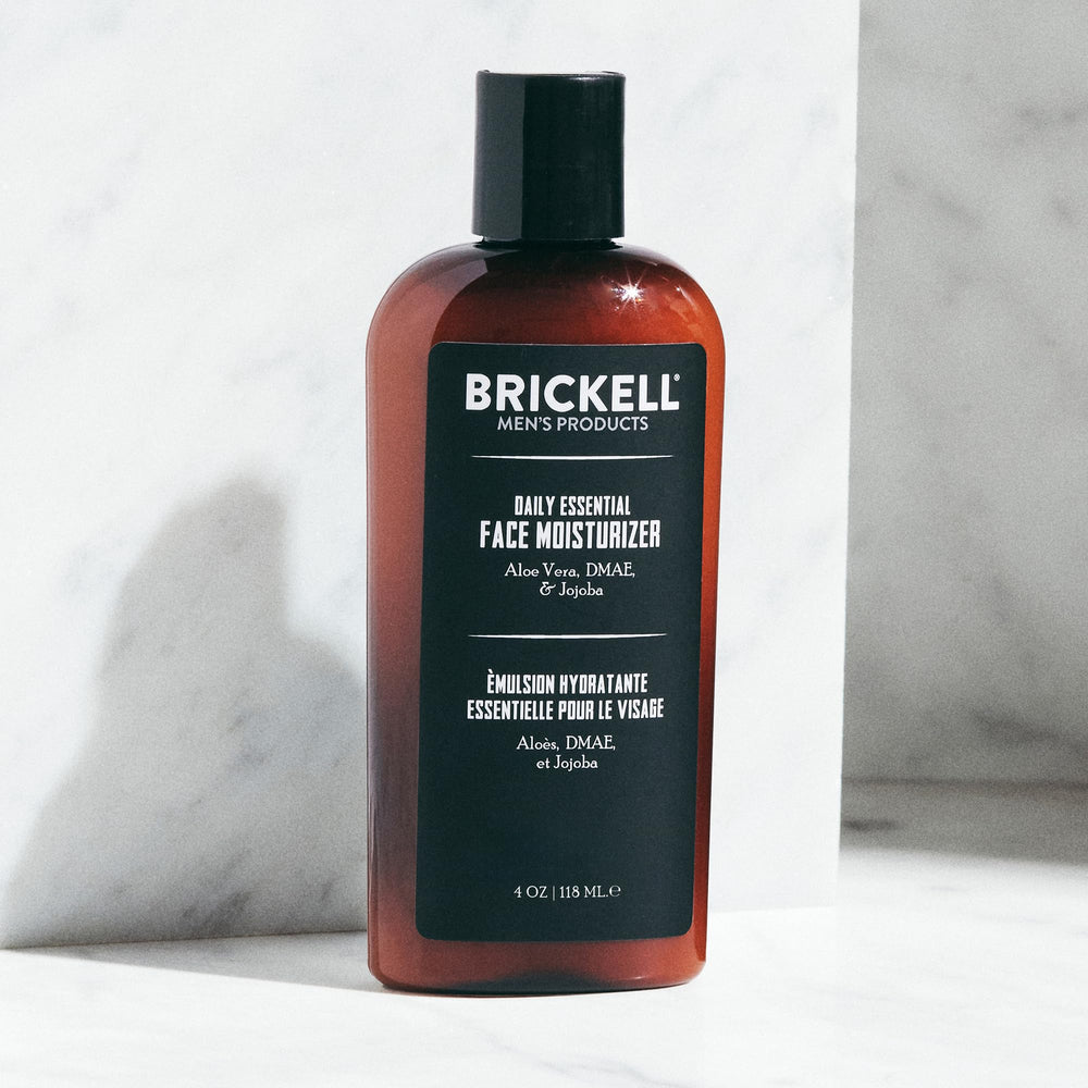 Brickell Men's Products close-up texture displays lightweight lotion for quick absorption