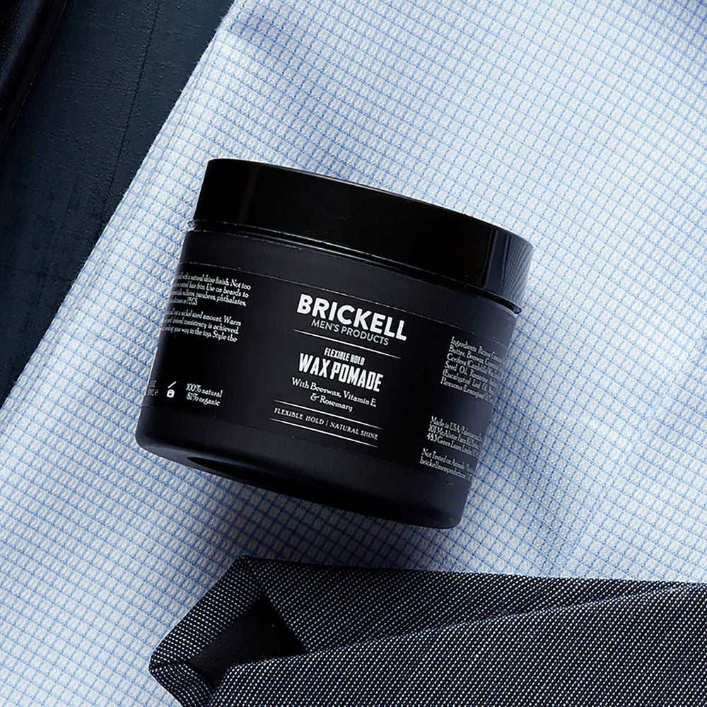 Brickell open jar close-up texture highlighting smooth, spreadable consistency