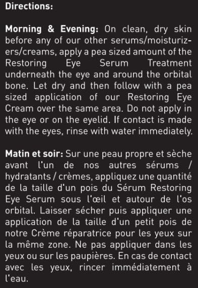 Brickell serum being applied near eye to demonstrate gentle use