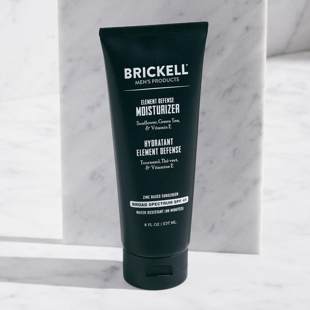 Brickell moisturizer texture close-up revealing lightweight finish and quick absorption