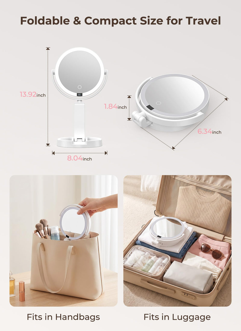 Brightown on vanity styled setting showing professional-ready lighting