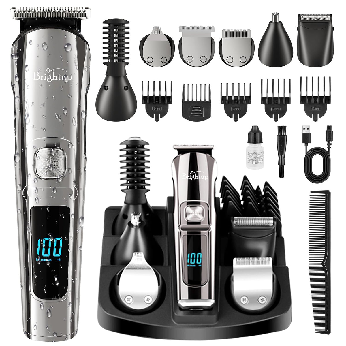 Brightup front view with stand showing organized kit and easy storage