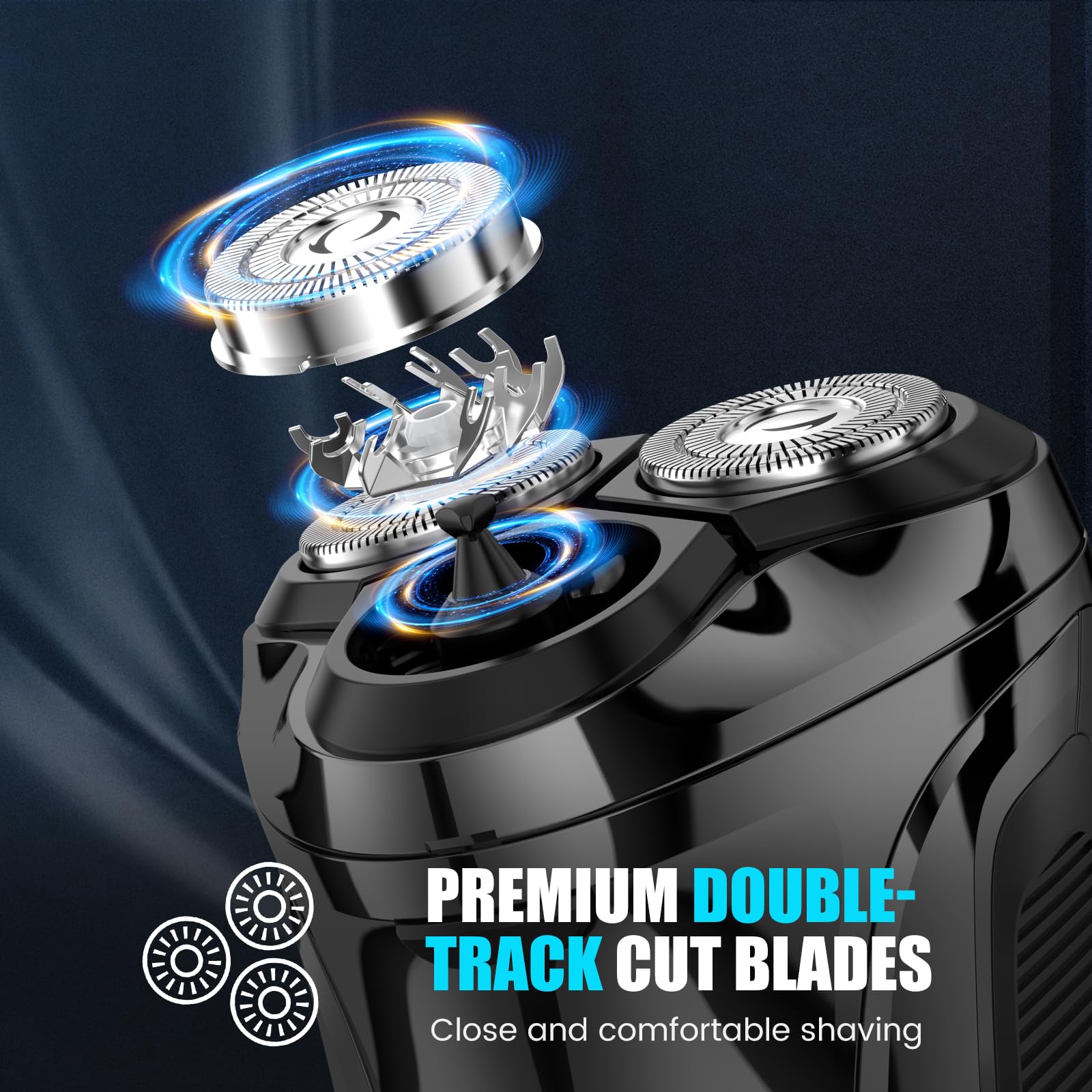 Brightup shaver in shower use illustrating IPX7 waterproofing for wet and dry convenience