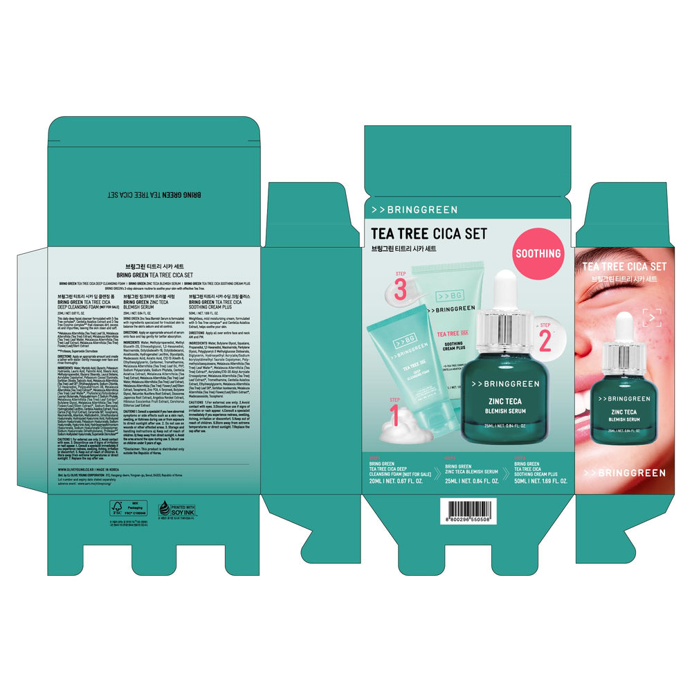 bring green zinc teca serum dropper close-up delivering targeted blemish repair