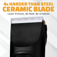 Brio trimmer held in hand to show scale and portability for travel and everyday grooming