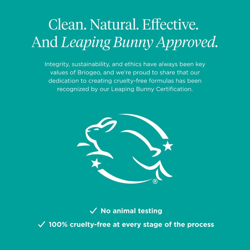 Label close-up highlighting Briogeo clean, vegan, silicone-free formulation
