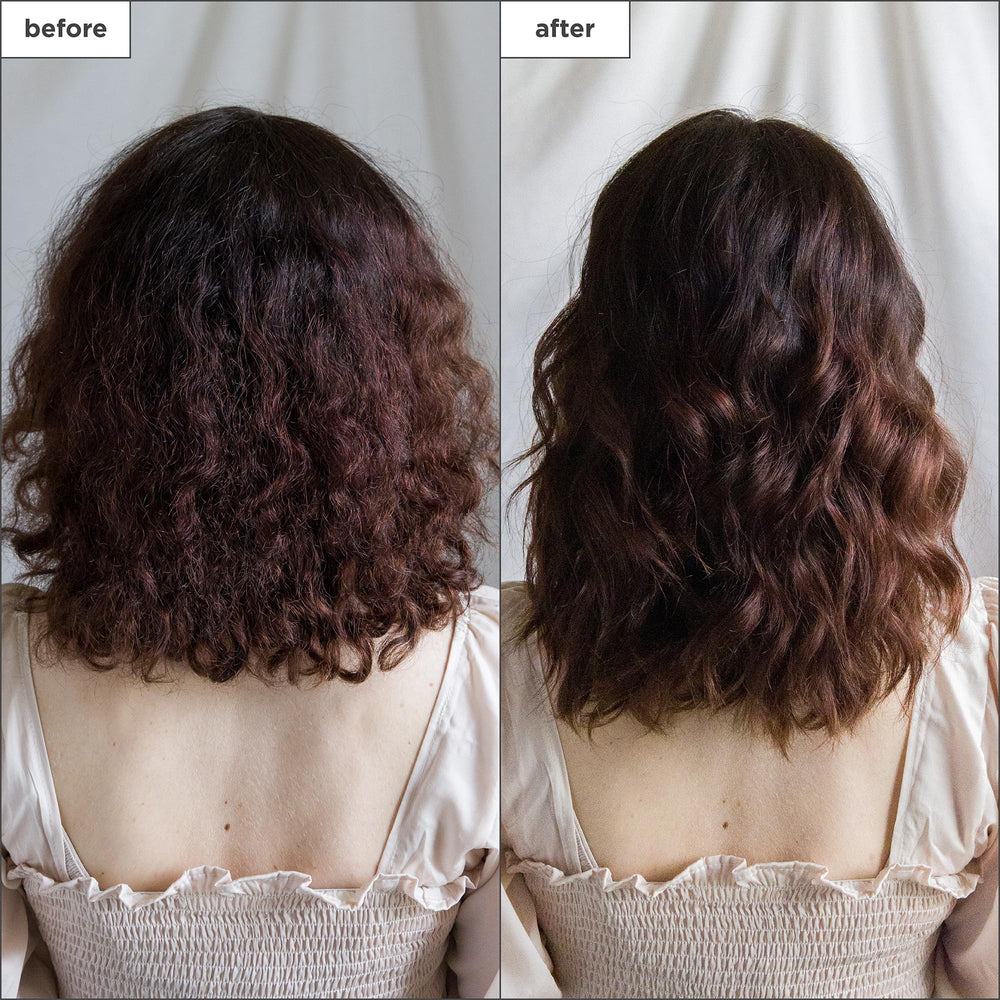 Hand scooping mask to apply showing Briogeo nourishing product use