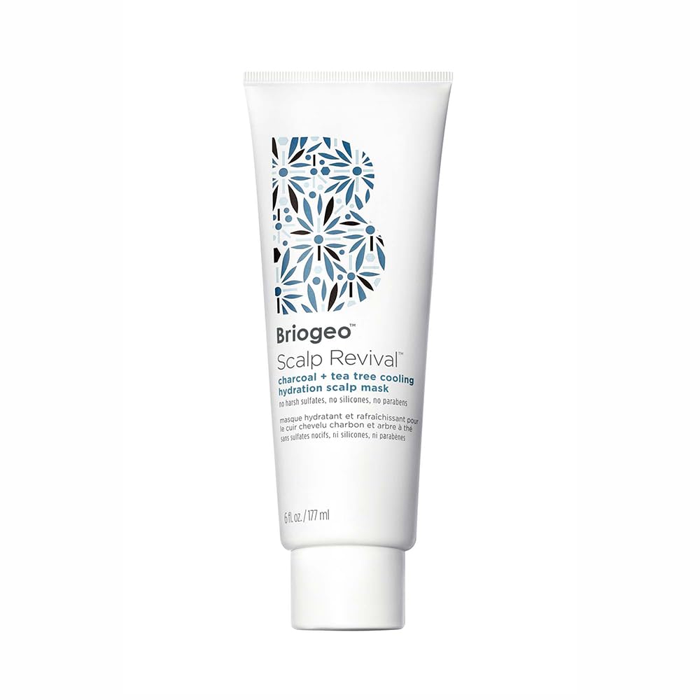 Briogeo front packaging of scalp mask showing product benefit