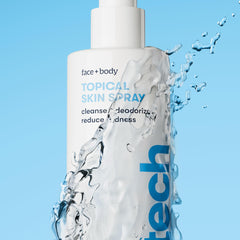 BRIOTECH toner mist on skin texture demonstrating lightweight, non-greasy feel