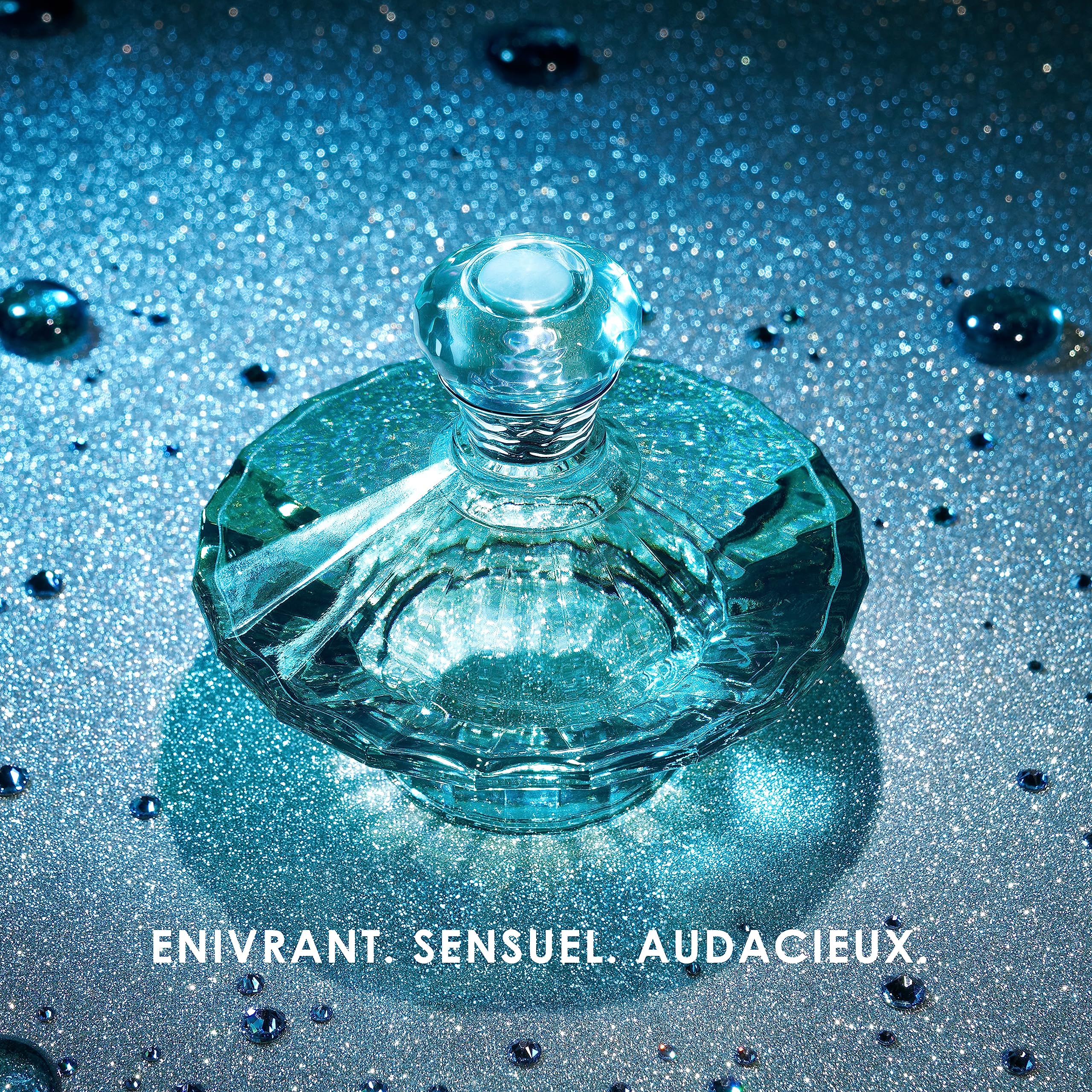 Mist close-up from Britney Spears bottle showing fine spray for even fragrance distribution benefit