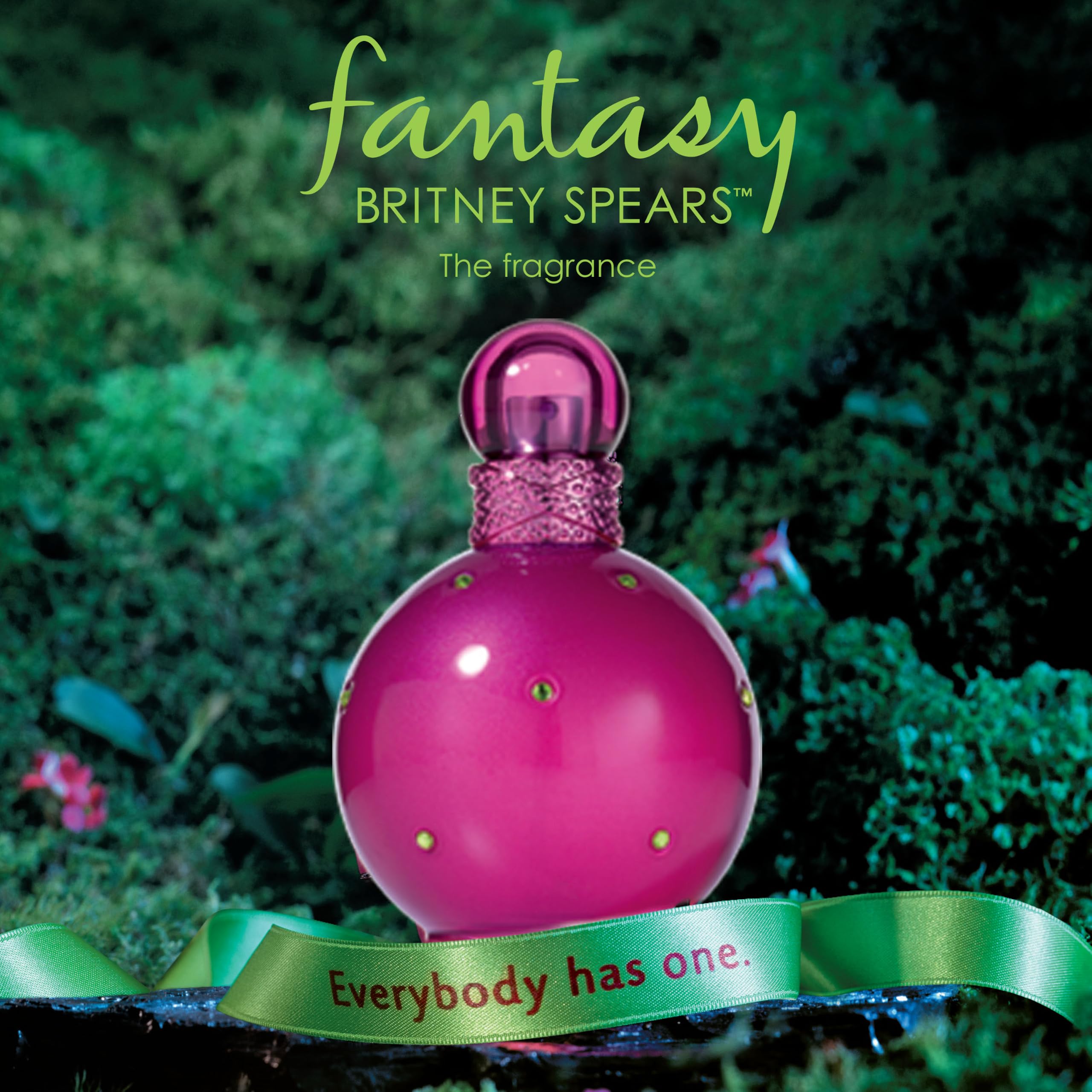 Britney Spears ingredient composition image with lychee and kiwi for fruity notes
