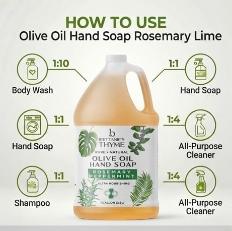 Brittanie's Thyme placed in a bathroom setting promoting refreshing rosemary scent