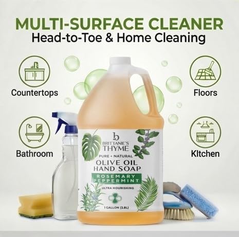 Brittanie's Thyme used for kitchen cleaning showcasing grease-lifting performance