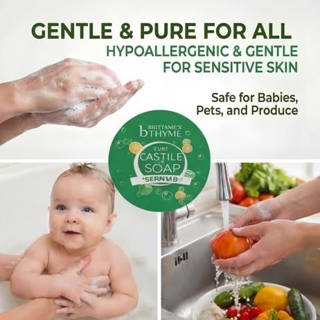 Brittanie's Thyme used as laundry prewash highlighting stain-lift capability