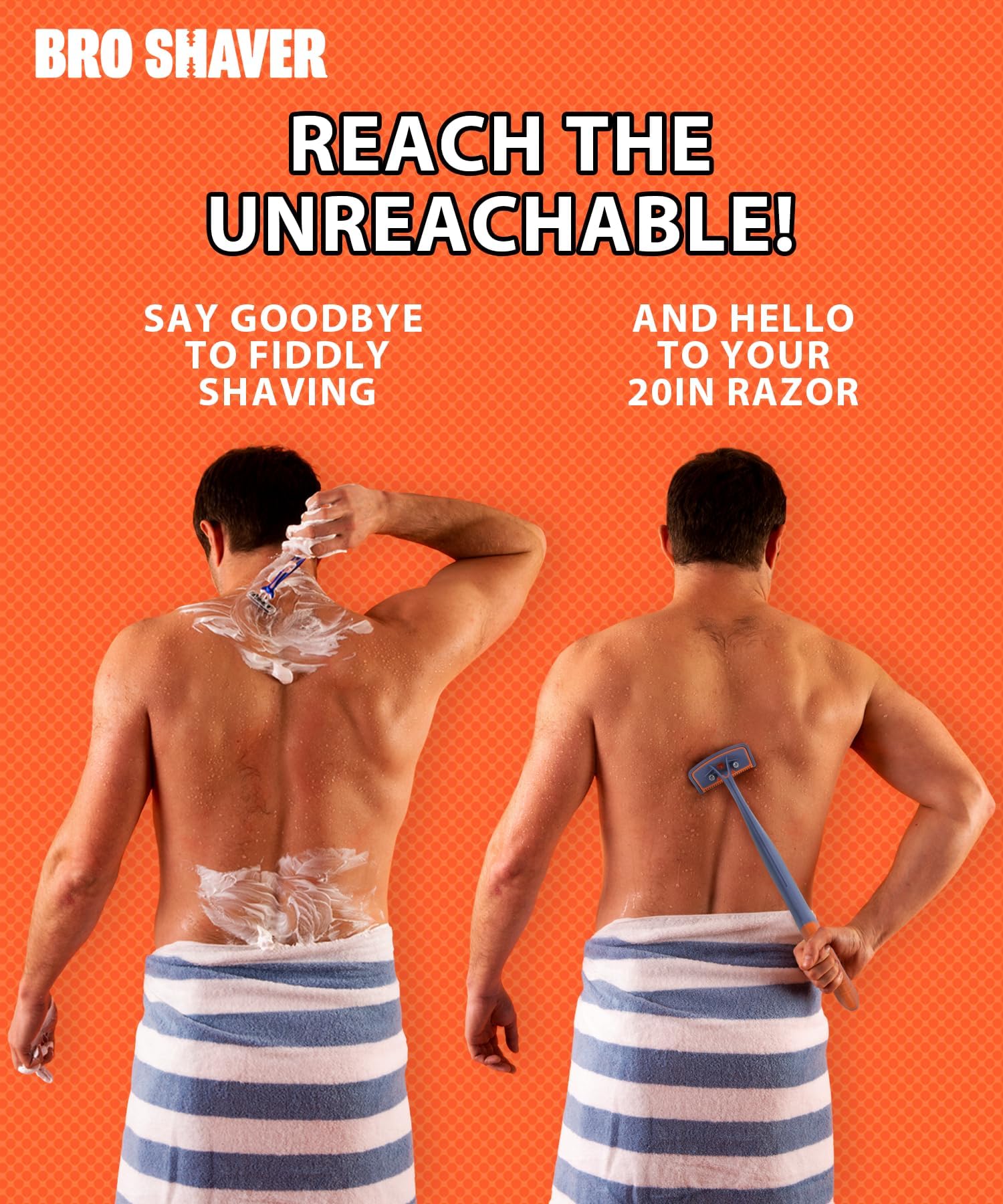 Bro Shaver detachable base storage demonstrating compact cleanup and safe keeping