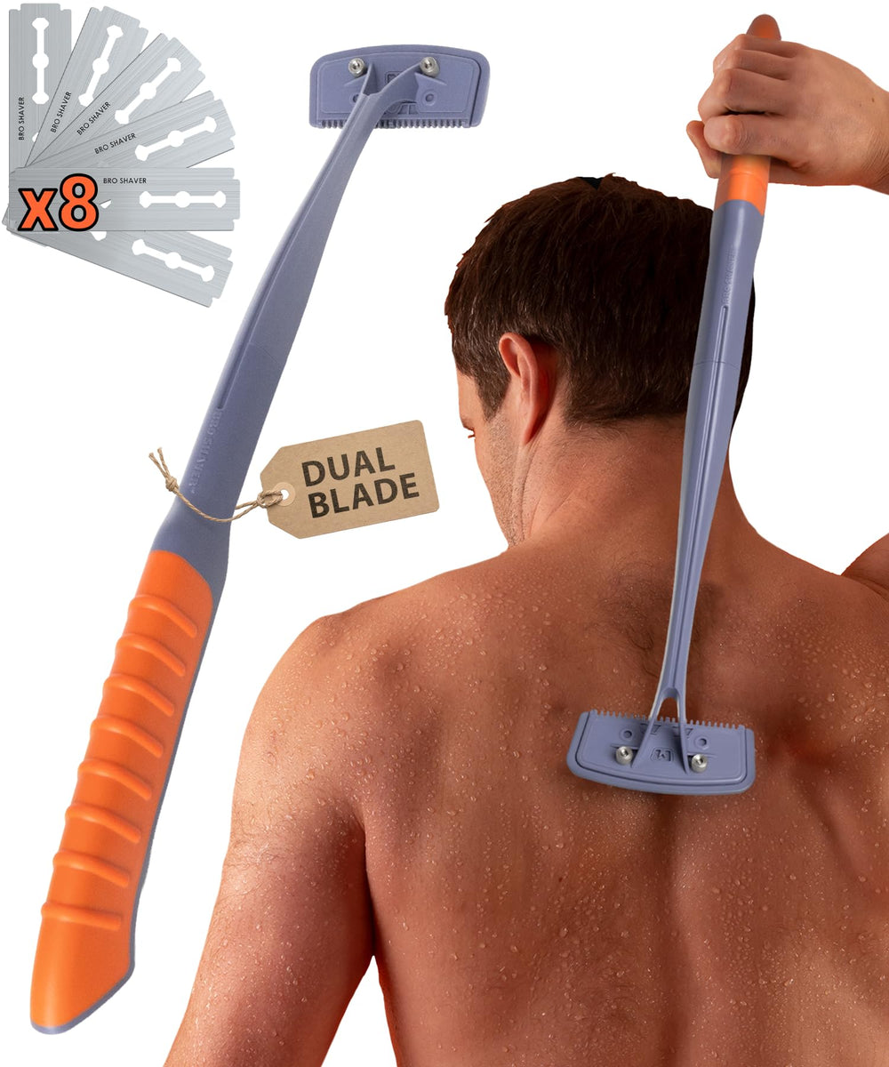 Bro Shaver front packaging showing product and benefits for easy selection