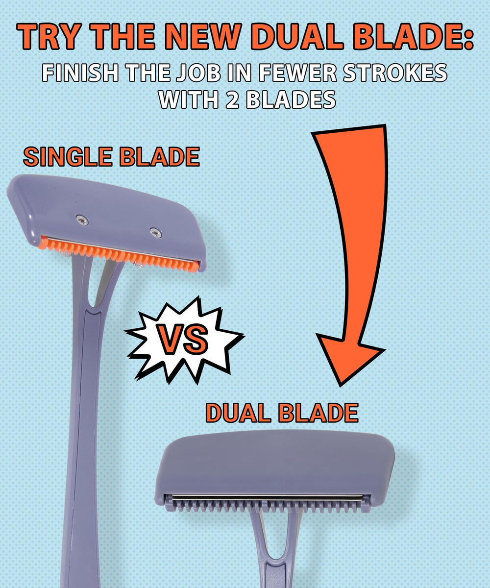 Bro Shaver full 20-inch handle scale showing reach to hard-to-access back areas
