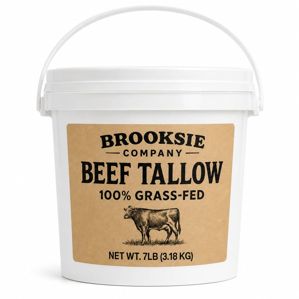Brooksie Naturals front pail showing 7 lb packaging and vapor-lock benefit