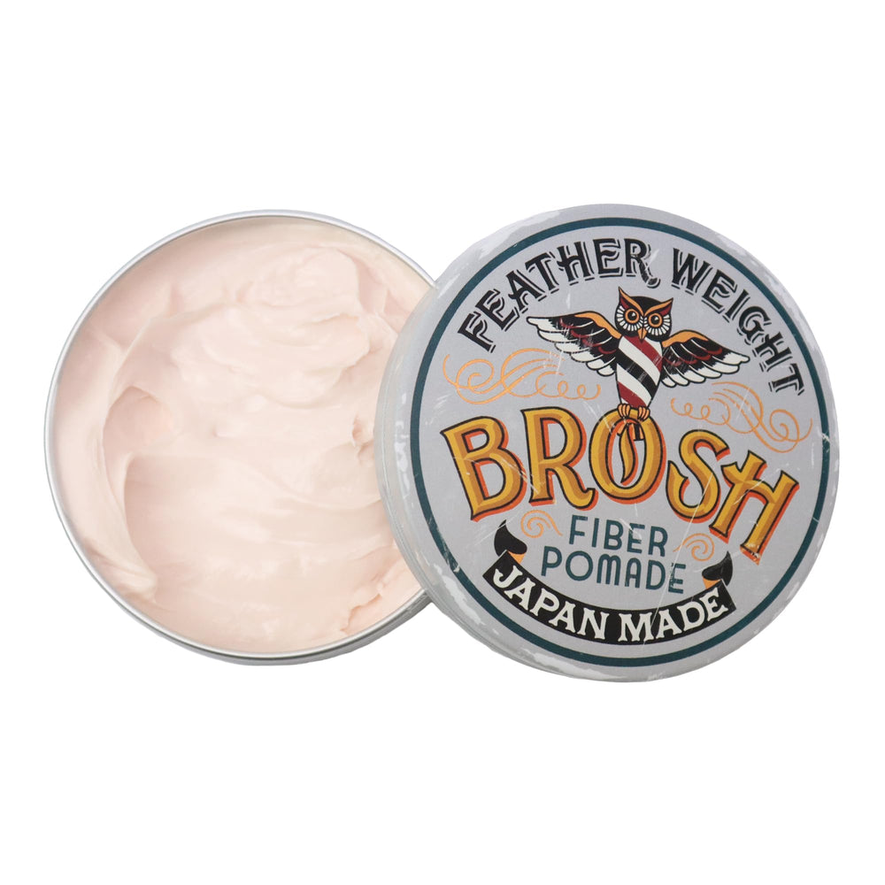BROSH open jar with creamy pomade texture for easy application benefit