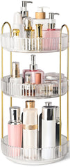 Brothersbox clear organizer front view showing tidy cosmetics and easy reach