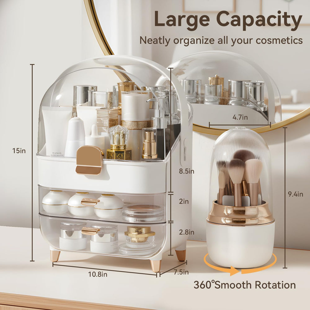 Brothersbox rotating brush holder loaded with brushes offering upright storage benefit