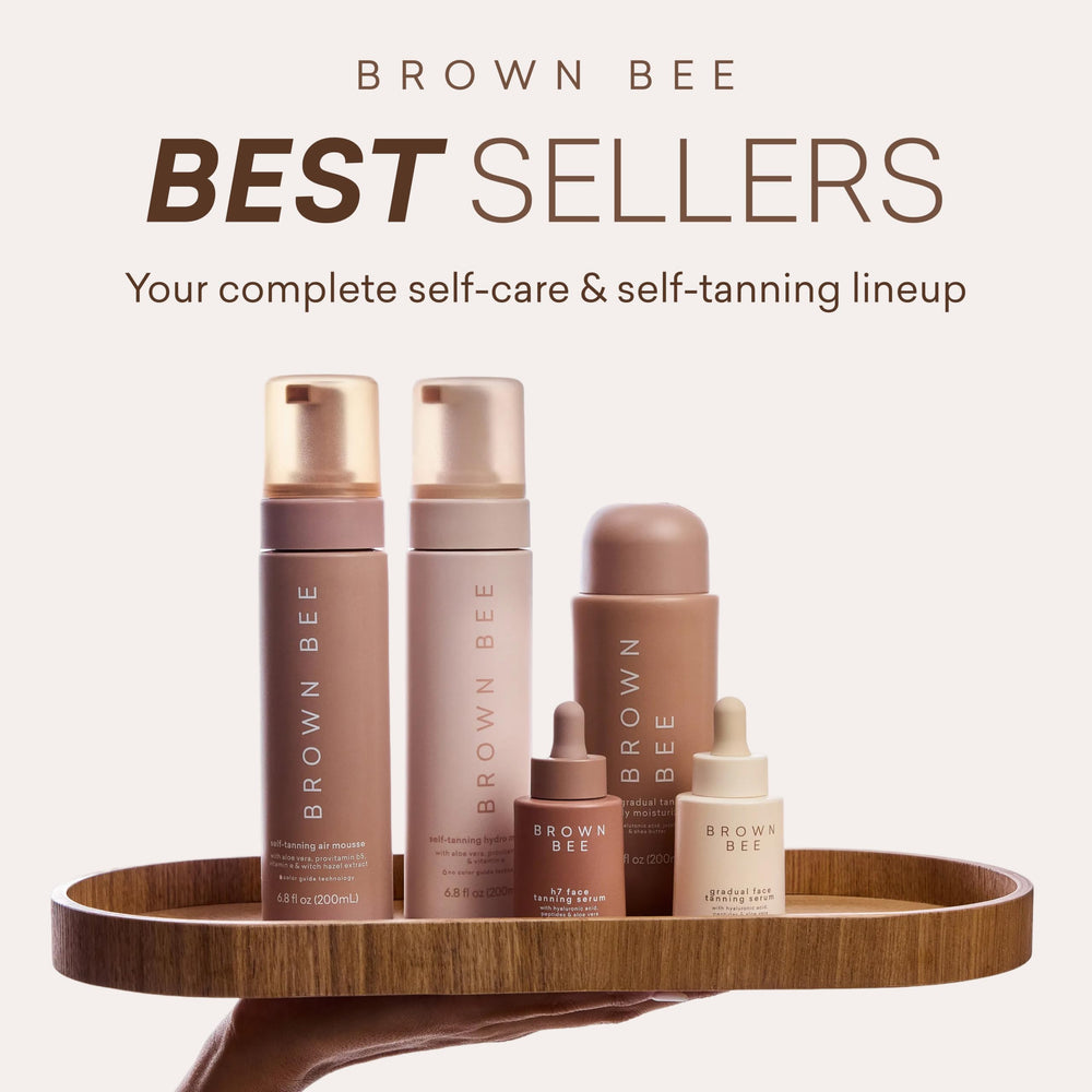Brown Bee in morning routine setting illustrating fast-absorbing hydration