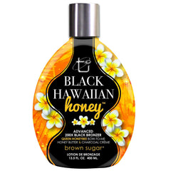 Brown Sugar front bottle showing product and bold tropical branding benefits
