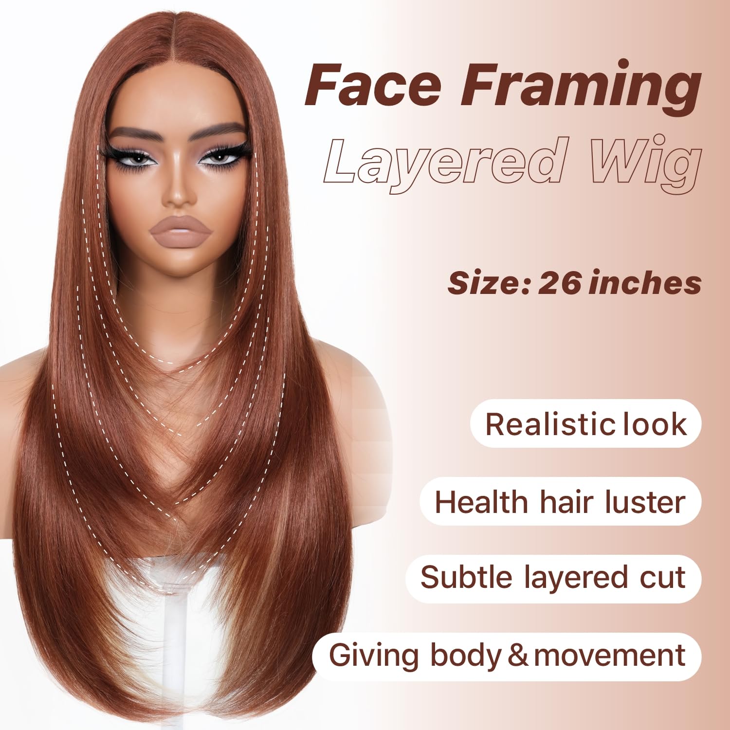 BrownBomb bangs close-up displaying pre-plucked edge and instant styling benefit
