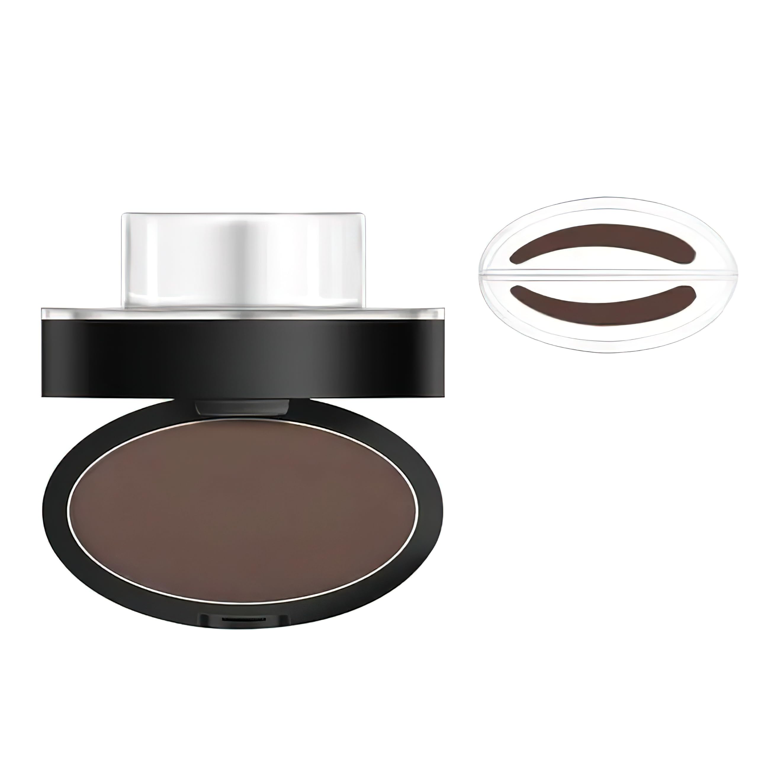 BrowPro Simone front packaging showing rounded brow tool and dark brown shade, quick results