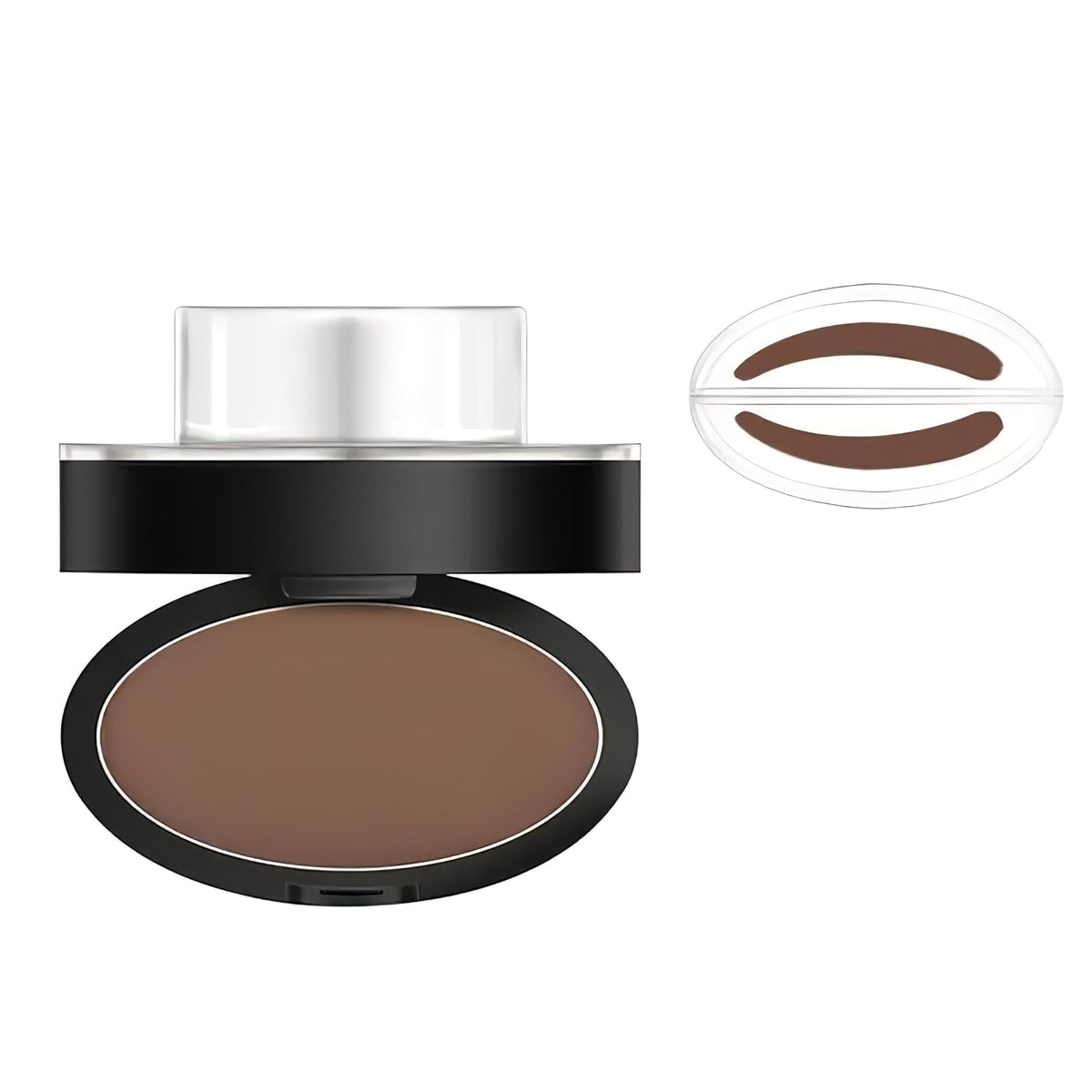 BrowPro Simone front view showing rounded stamp and compact design for quick shaping