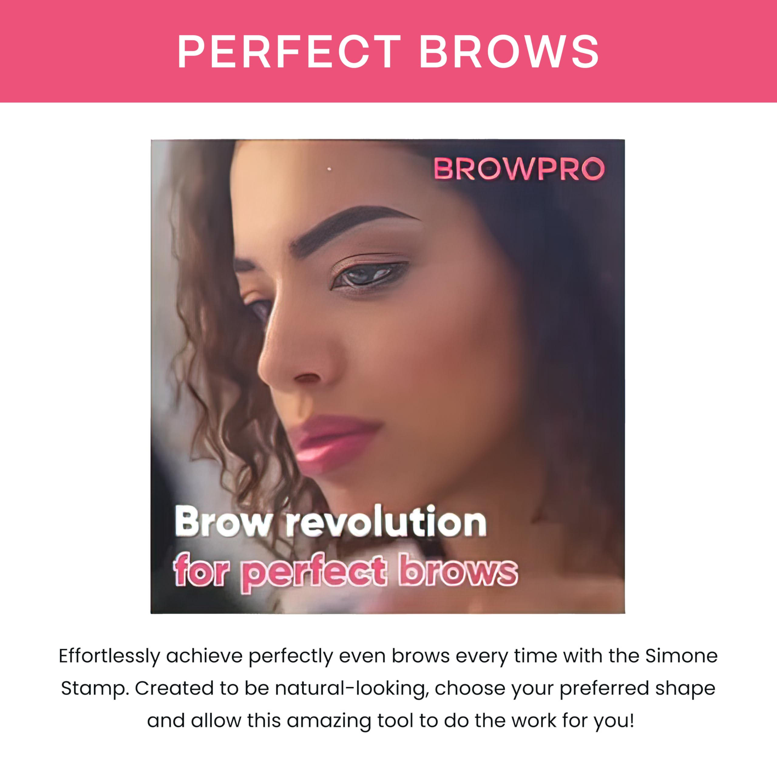 BrowPro Simone held in hand demonstrating easy one-press application and portability