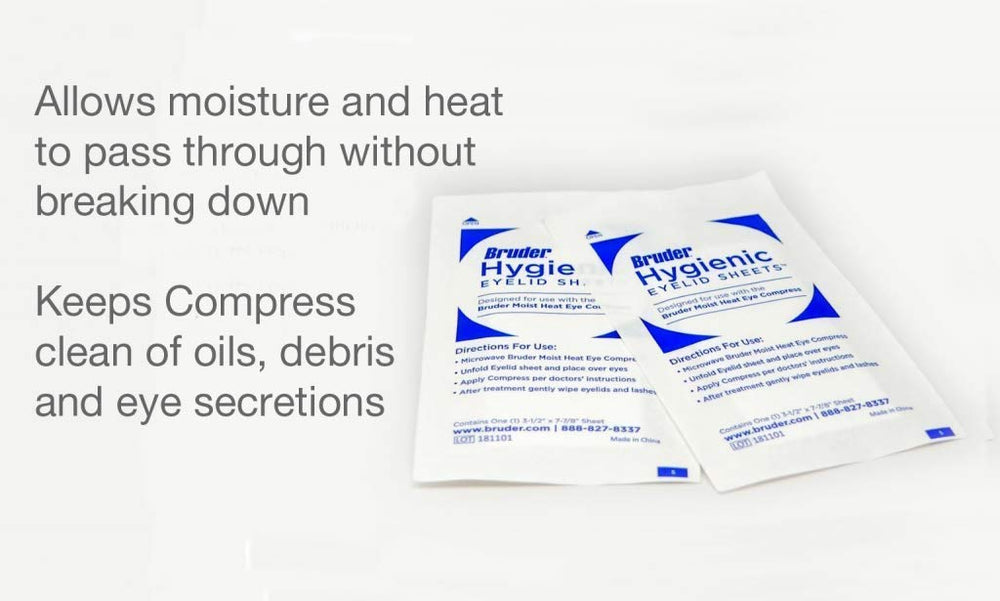 Bruder sheet next to Moist Heat Compress demonstrating combined cleaning benefit