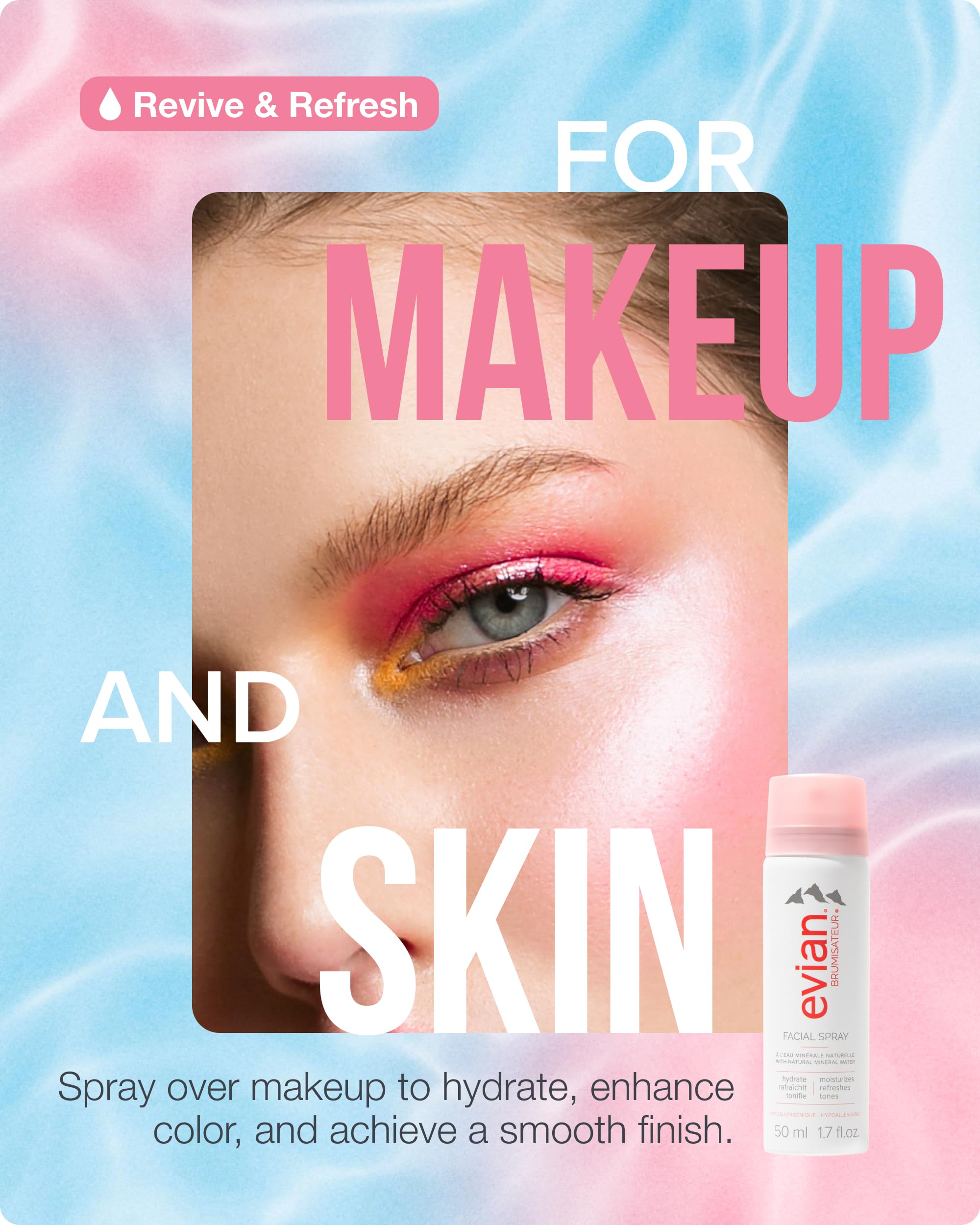 BRUMISATEUR Evian trio in travel pouch illustrating compact storage and spill-proof benefit