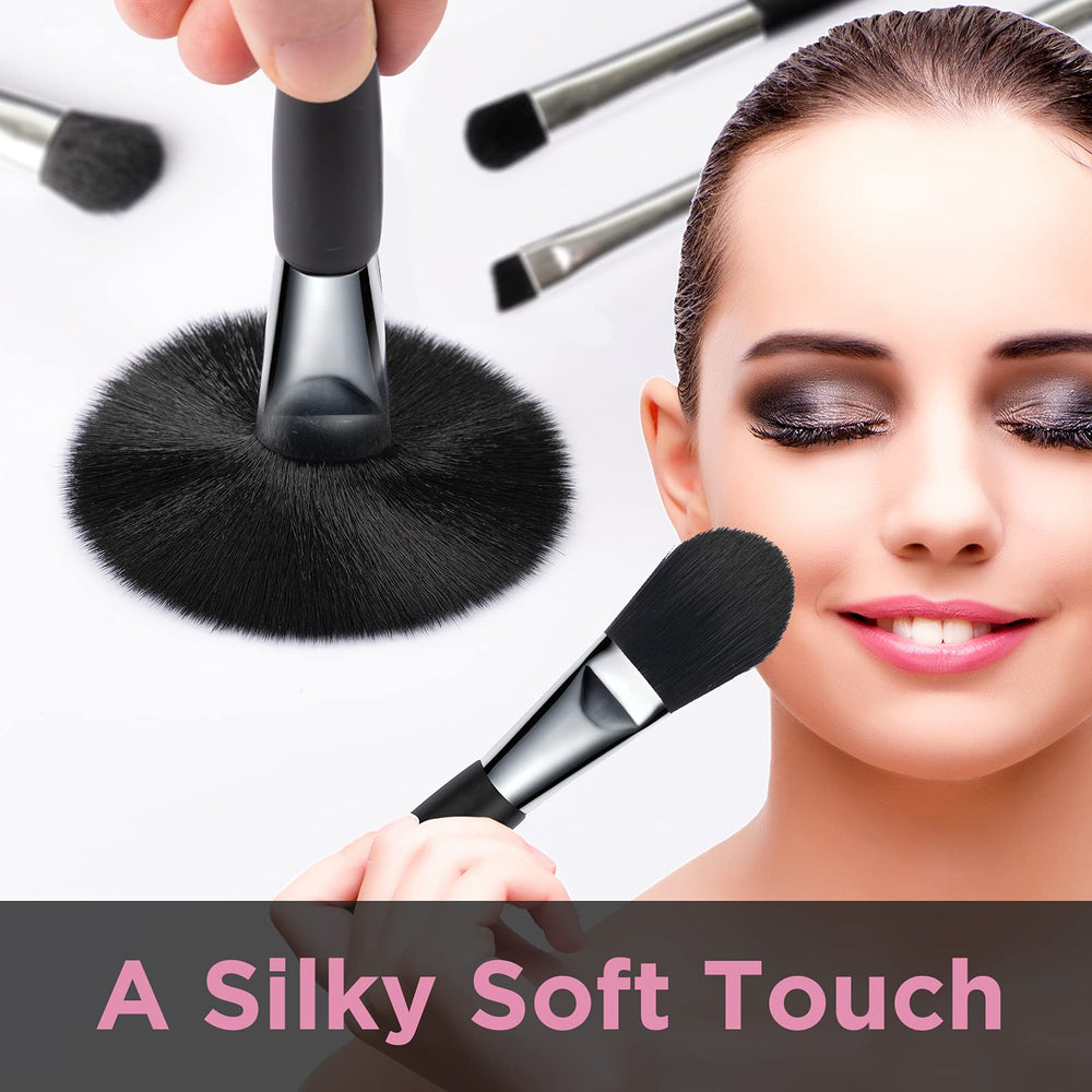 Brush Master brush applying eyeshadow for precise color payoff and crease blending