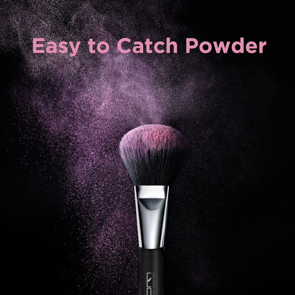 Brush Master open PU leather pouch with elastic strap keeping brushes organized and protected