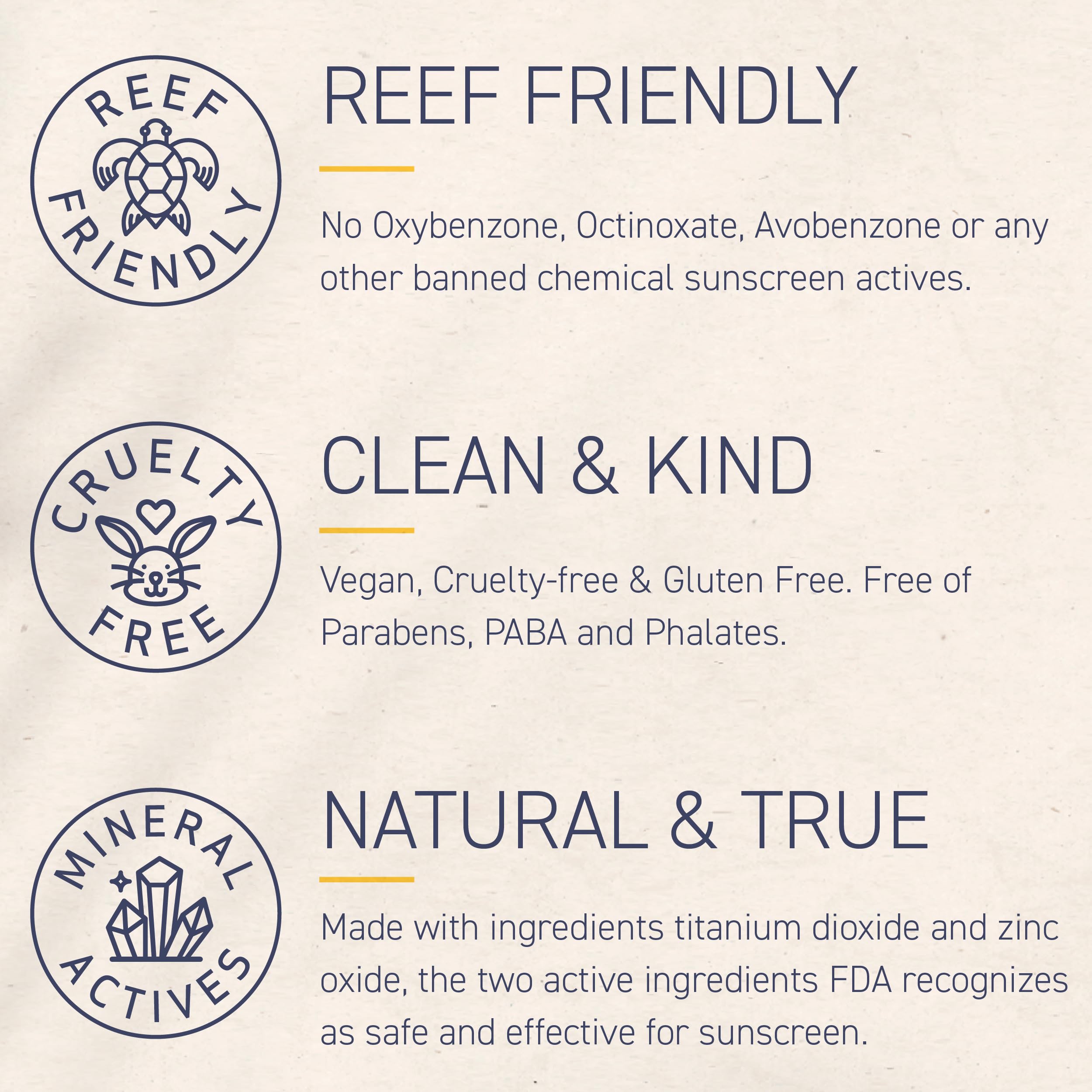 Brush On Block label highlighting zinc oxide and skin-loving ingredients