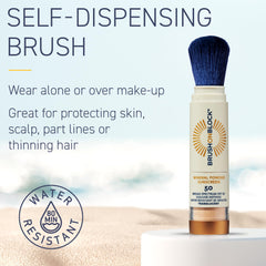Brush On Block powder texture swipe illustrating sheer, lightweight coverage