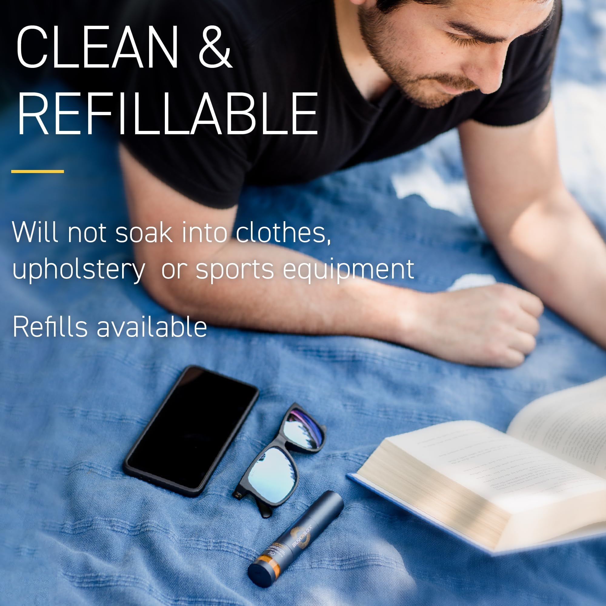 Brush On Block in hand for size scale and pocket-friendly portability