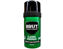 Brut front packaging showing four sticks and classic branding for value