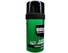 Close-up of Brut stick texture demonstrating non-greasy, smooth finish