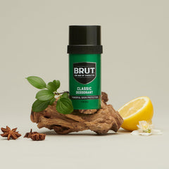 BRUT close-up of solid stick texture highlighting smooth glide and controlled application