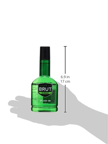 Brut in-use image of application on jawline demonstrating soothing benefit